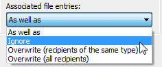 Associated file entries: Ignore