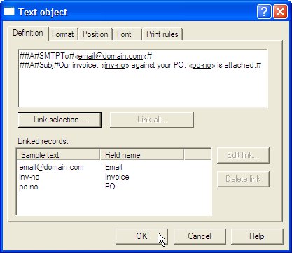 email address is included as shown in above examples