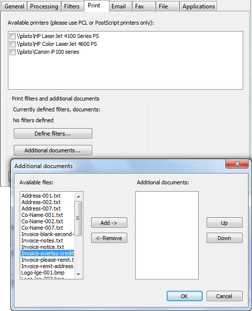 Queue Print Additional Documents