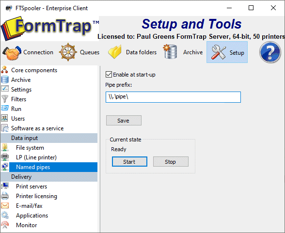 FIPE system - connecting pipes