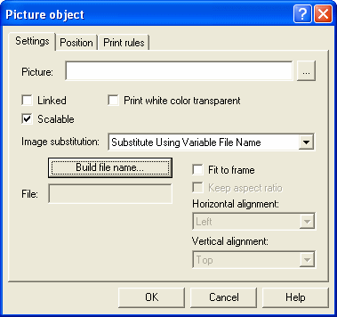 Substitute using a Variable file name