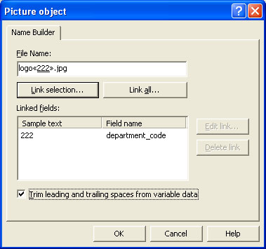 trim leading and trailing spaces from variable data