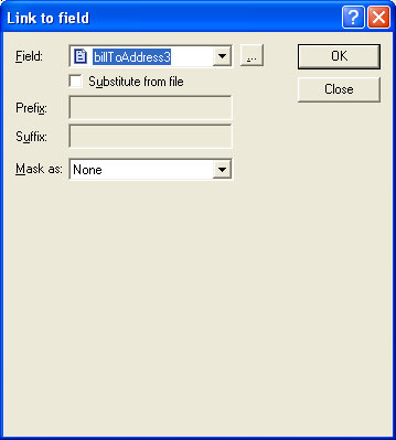 Link to Field Dialog Box