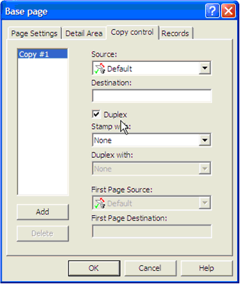 Base page Copy control