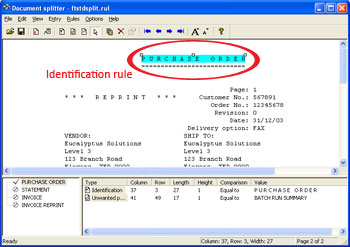 Purchase Order Identification rule