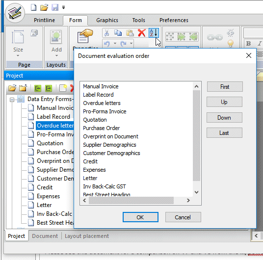 Document Evaluation Order