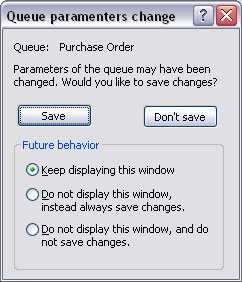 Queue Parameters Change